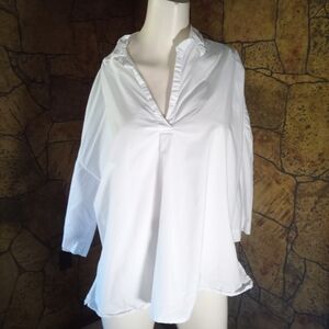 French Connection White Button Down Shirt